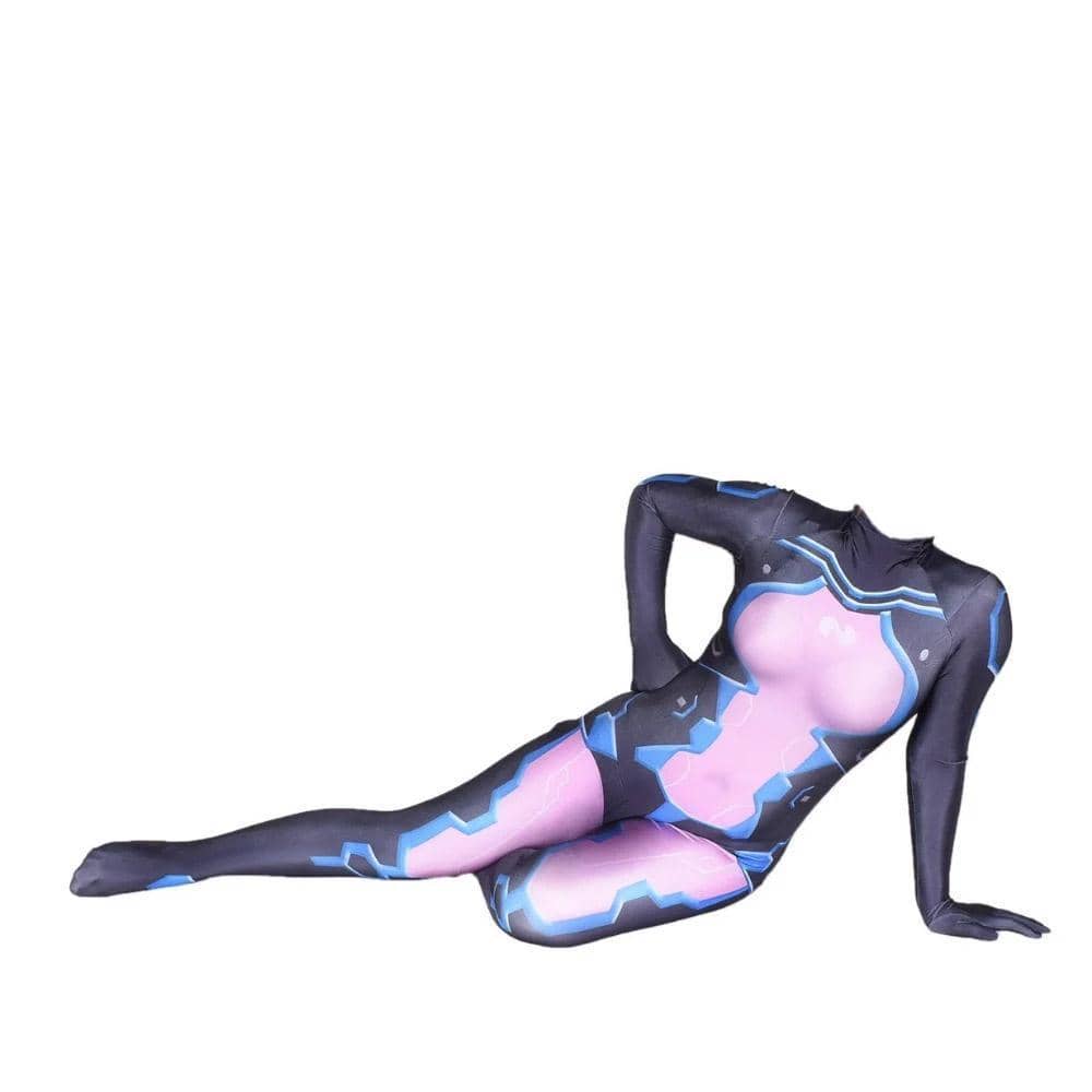 Halloween Fighter Girl Tight Jumpsuit Costume - Black, Size XXL (Bust 90 cm, Length 166 cm) - view 5