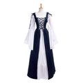 Halloween Medieval Renaissance Dress Costume - Blue, Size XL (Bust 98 cm)