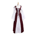 Halloween Medieval Renaissance Dress Costume - Red, Size L (Bust 94 cm)