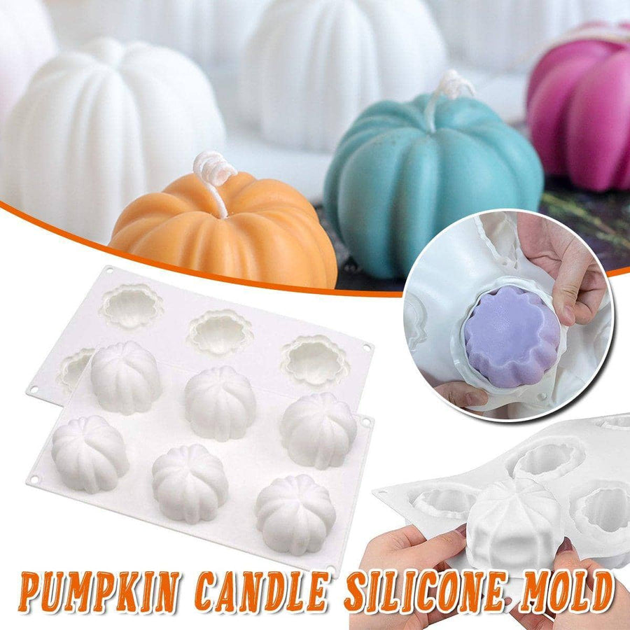 Halloween Pumpkin Silicone Mould for Candles, Soap and Chocolate - Matte White