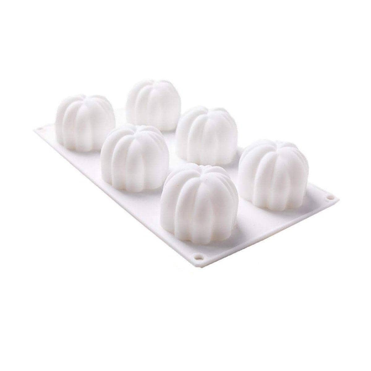 Halloween Pumpkin Silicone Mould for Candles, Soap and Chocolate - Matte White - view 2