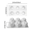 Halloween Pumpkin Silicone Mould for Candles, Soap and Chocolate - Matte White - view 3