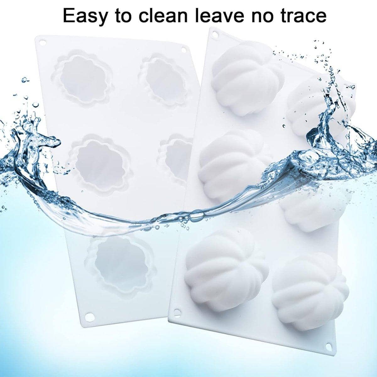 Halloween Pumpkin Silicone Mould for Candles, Soap and Chocolate - Matte White - view 5