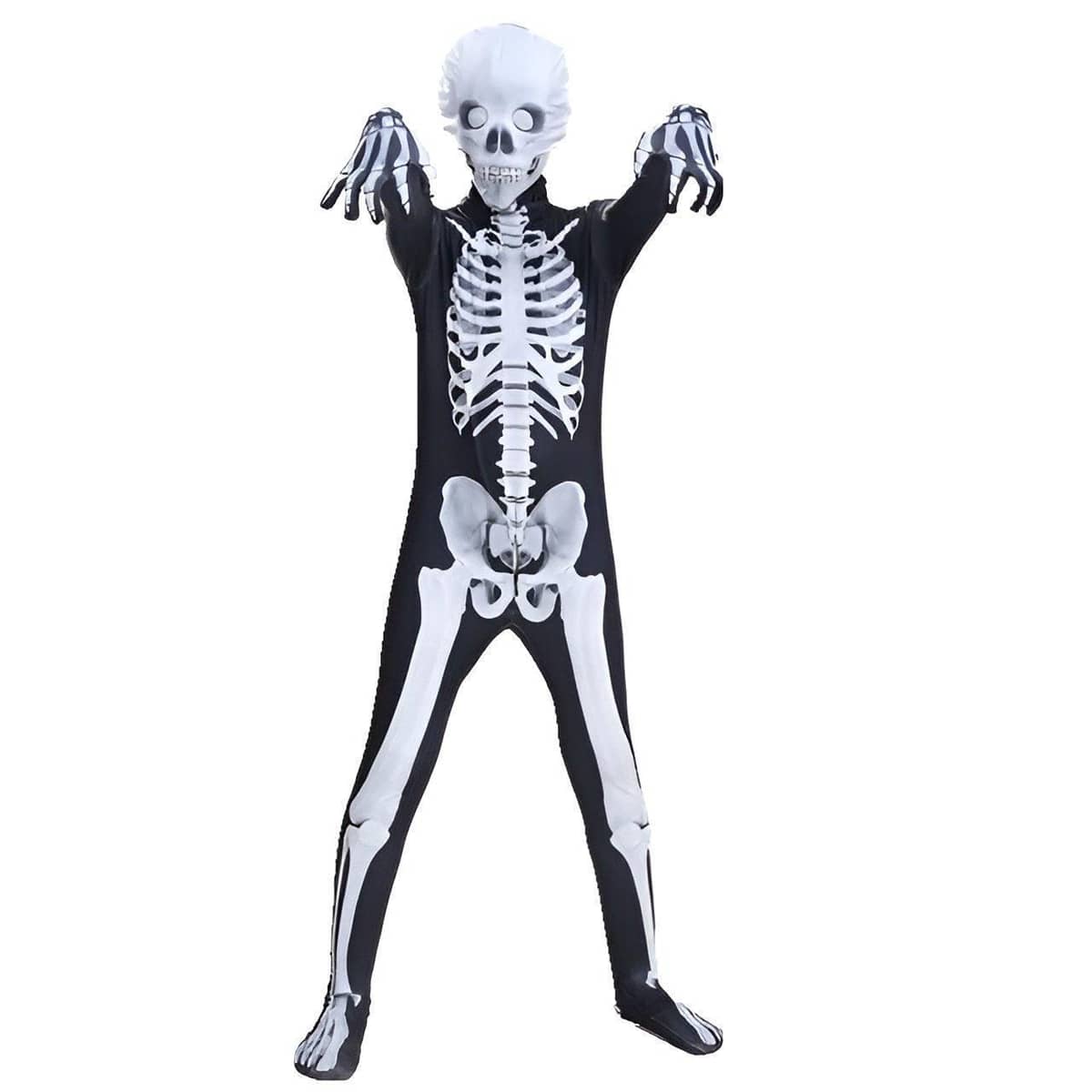 Halloween Skeleton Jumpsuit Costume, Glow-In-The-Dark - 170cm - view 4