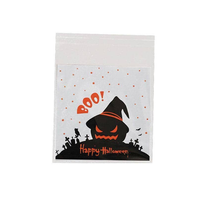 Halloween Treat Bags for Candy and Cookies, Pack of 100 - Style A