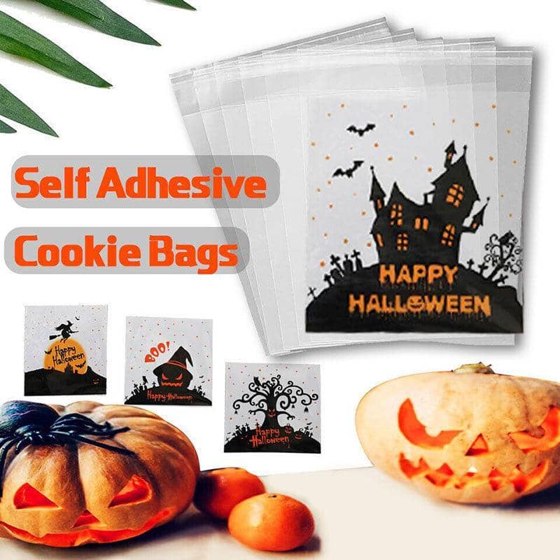 Halloween Treat Bags for Candy and Cookies, Pack of 100 - Style A - view 2