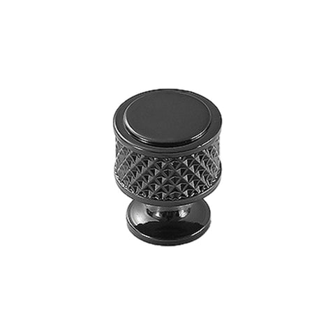 Hammer Pattern Cabinet Handle for Wardrobe and Drawers - Grey, Single Hole