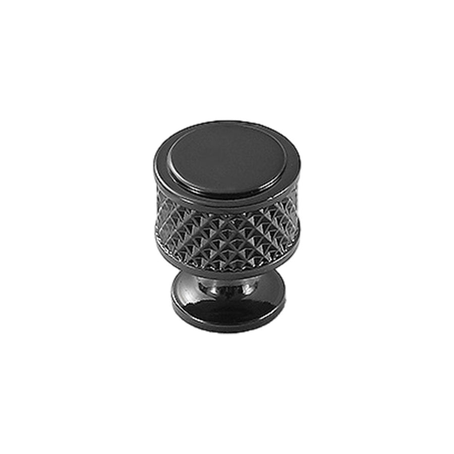 Hammer Pattern Cabinet Handle for Wardrobe and Drawers - Grey, Single Hole