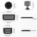 Hammer Pattern Cabinet Handle for Wardrobe and Drawers - Grey, Single Hole - view 4
