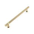 Hammer Pattern Wardrobe Door Handle - Golden, Hole Distance 192mm