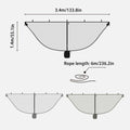 Hammock Mosquito Net Cover with Double-Head Zip - Olive Green - view 4
