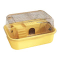 Hamster Cage with Acrylic Flip Top, Double Level 35 x 25 x 18.5cm - Yellow