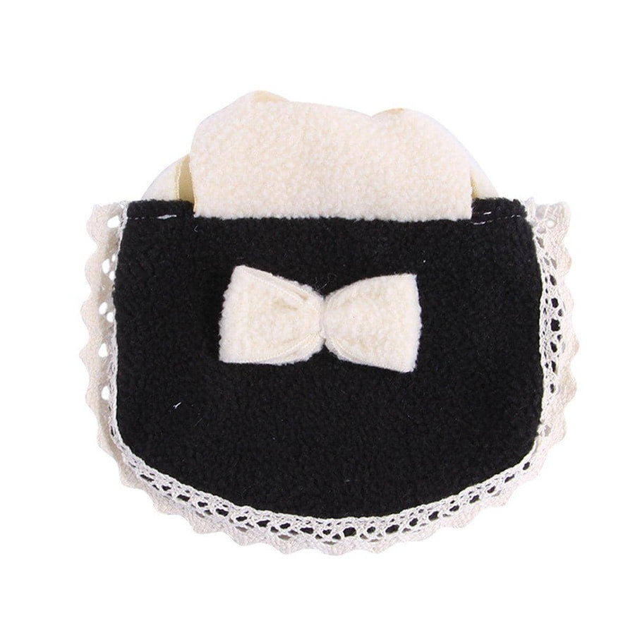 Hamster Clothes with Bow - Black, Medium (Chest 15 to 18 cm)