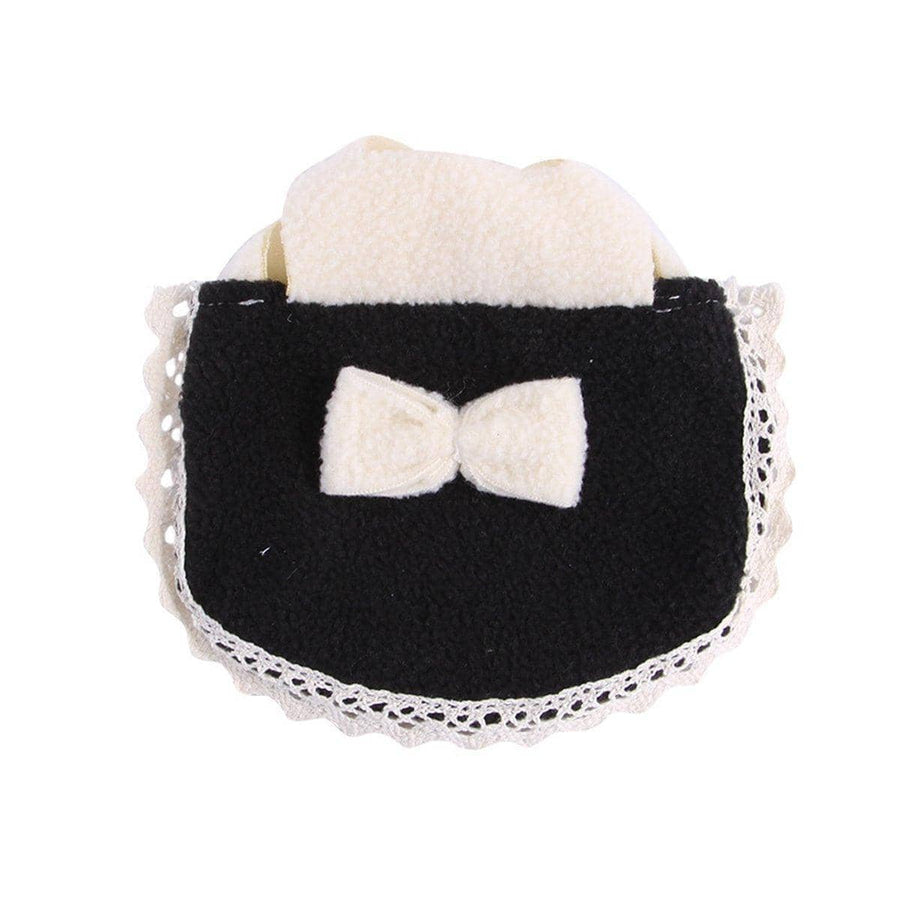 Hamster Clothes with Bow - Black, Small (Chest 9 to 12 cm)