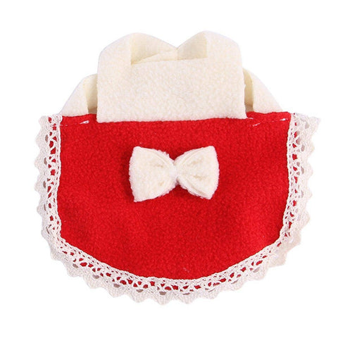 Hamster Clothes with Bow - Red, Large (Chest 20 to 24 cm)