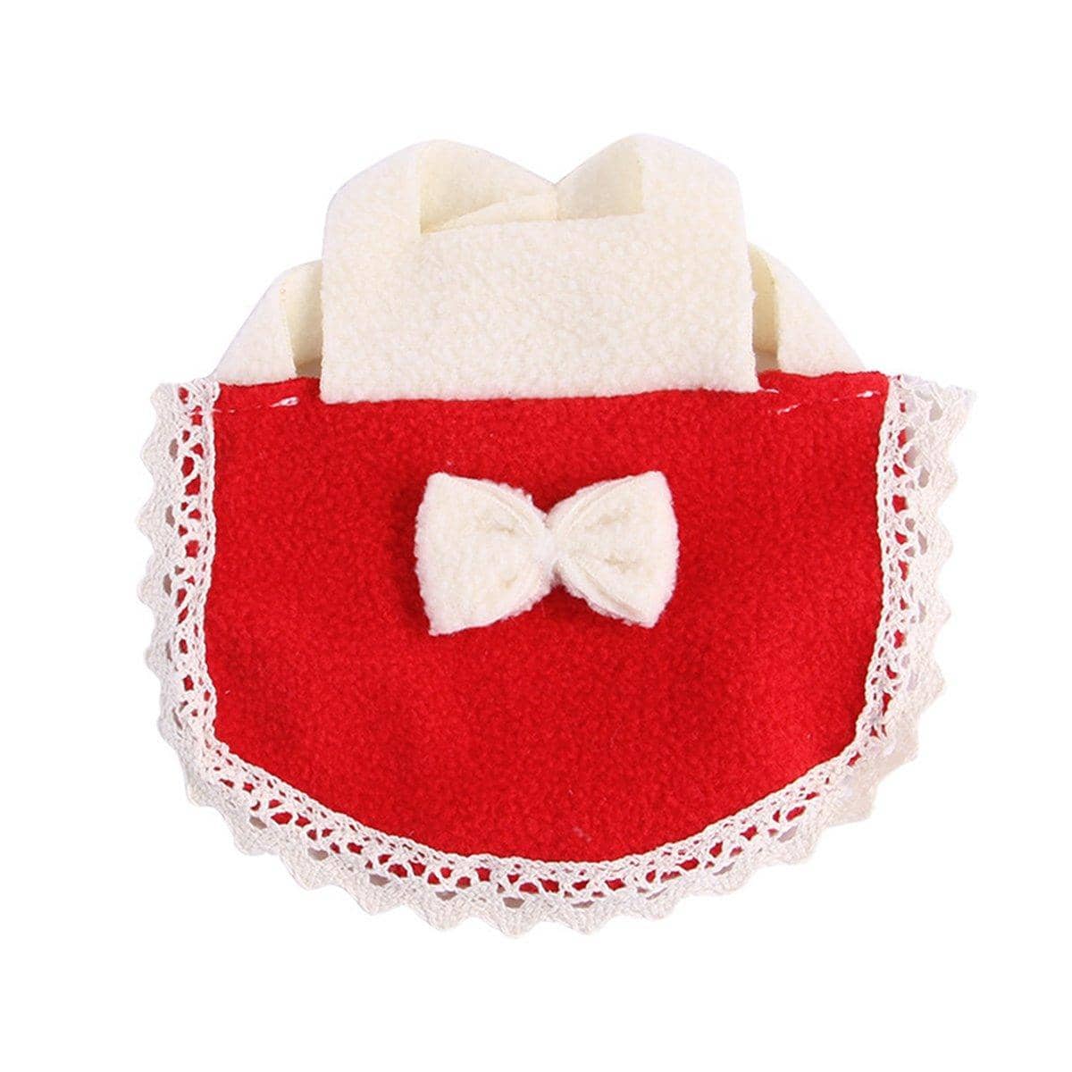 Hamster Clothes with Bow - Red, Medium (Chest 15 to 18 cm)