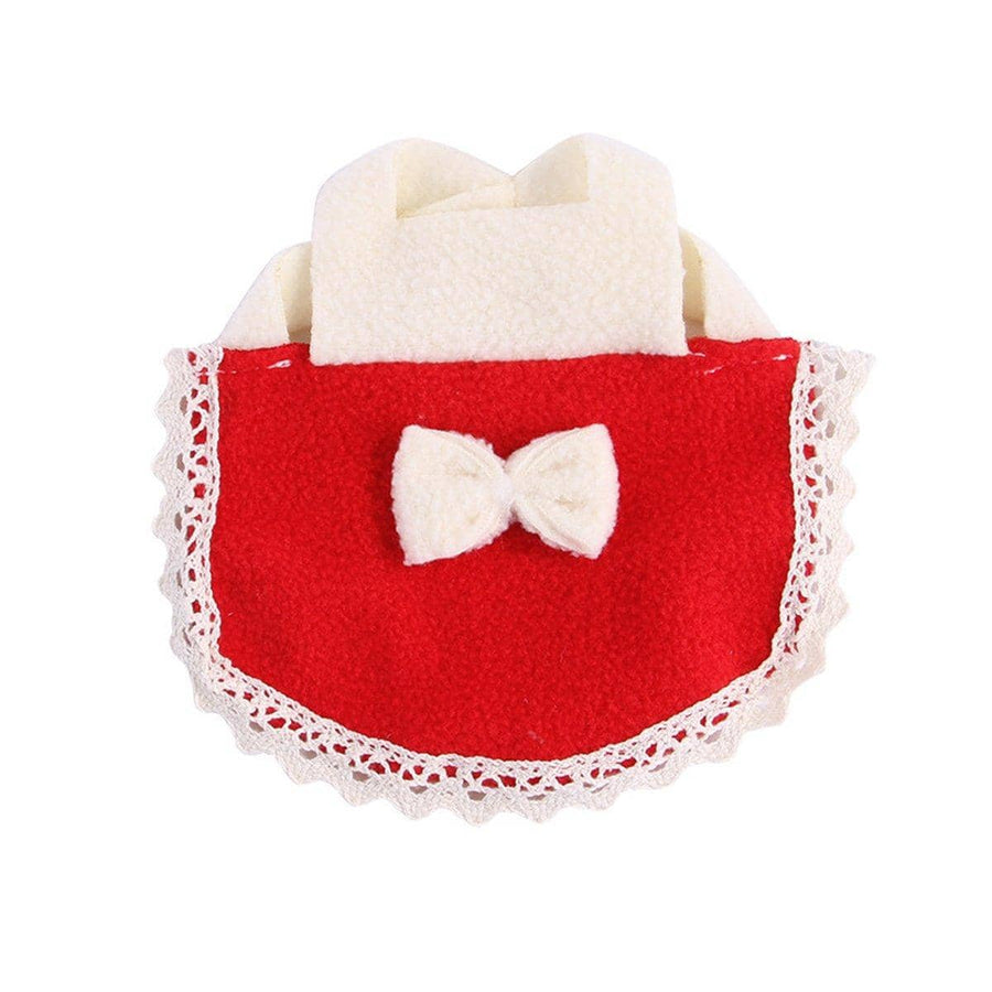 Hamster Clothes with Bow - Red, Small (Chest 9 to 12 cm)