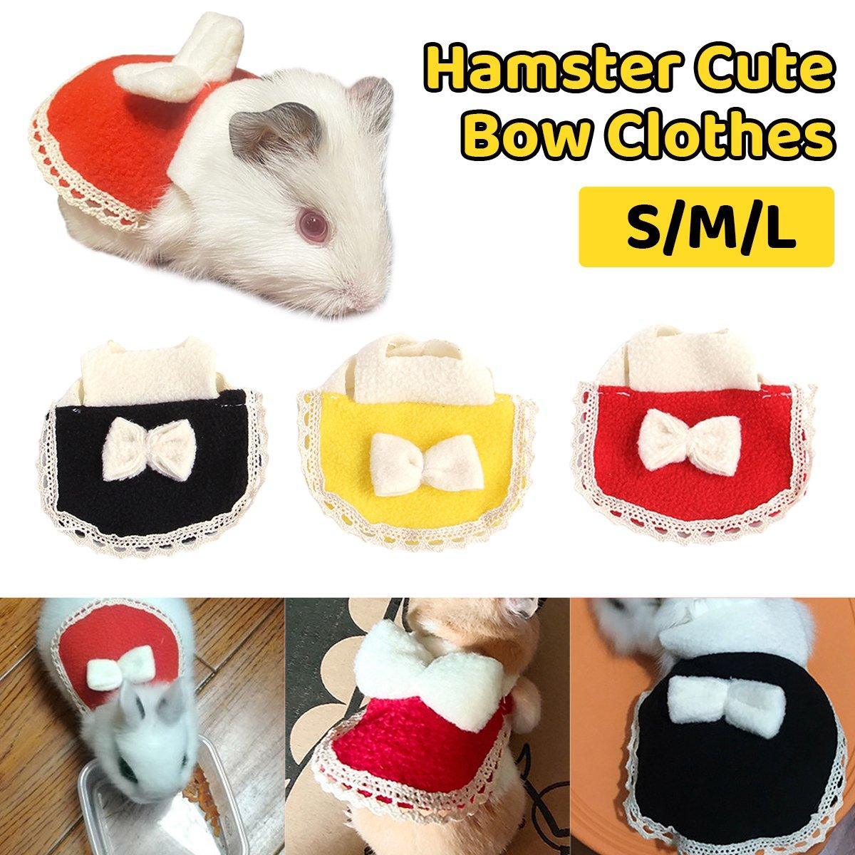 Hamster Clothes with Bow - Yellow, Medium (Chest 15 to 18 cm) - view 2