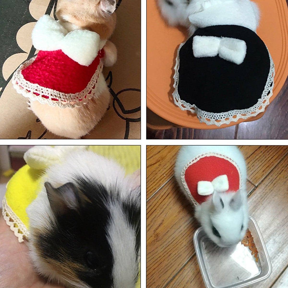 Hamster Clothes with Bow - Yellow, Small (Chest 9 to 12 cm) - view 5