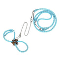 Hamster Traction Rope Harness and Leash with Chain - Blue