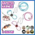 Hamster Traction Rope Harness and Leash with Chain - Blue - view 2