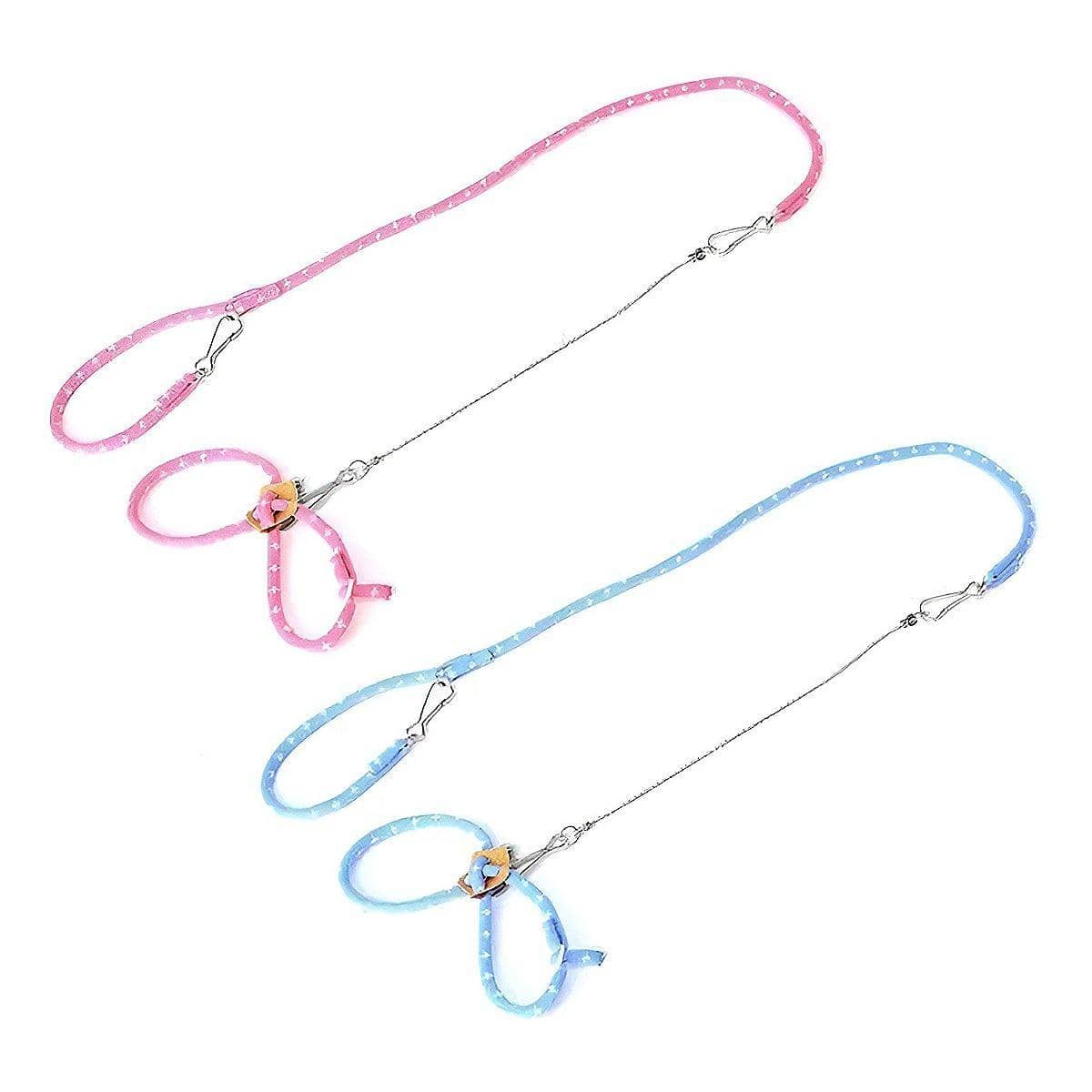 Hamster Traction Rope Harness and Leash with Chain - Blue - view 3