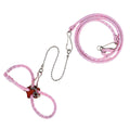 Hamster Traction Rope Harness and Leash with Chain - Pink