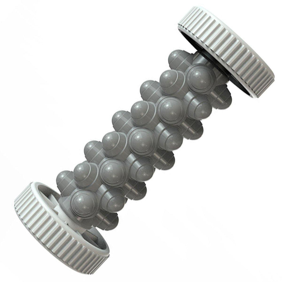 Hand and Foot Massage Roller with Textured Surface - Grey
