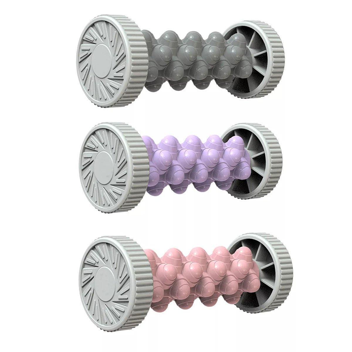 Hand and Foot Massage Roller with Textured Surface - Grey - view 3