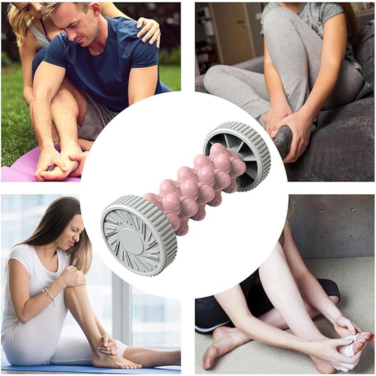 Hand and Foot Massage Roller with Textured Surface - Grey - view 5