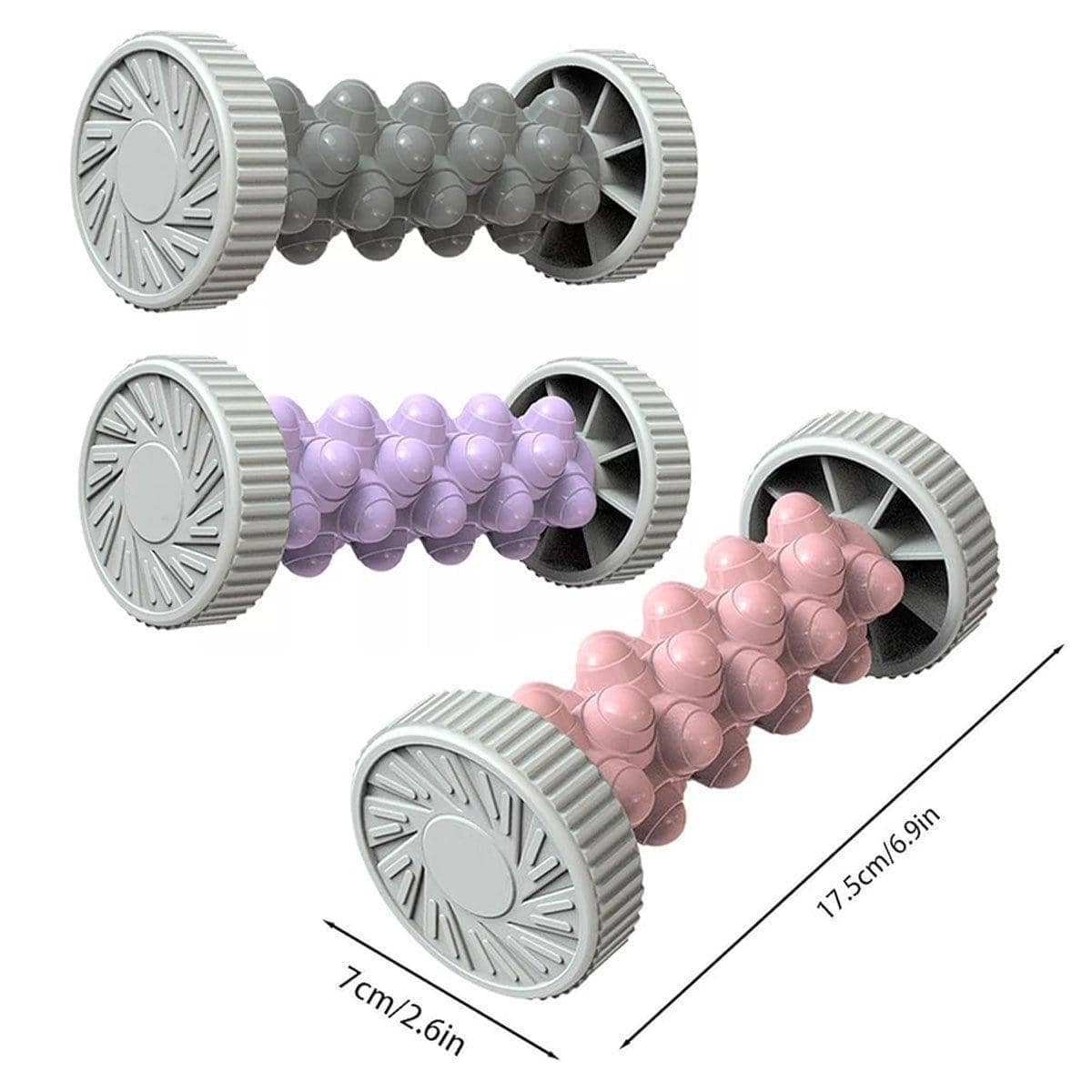 Hand and Foot Massage Roller with Textured Surface - Purple - view 4