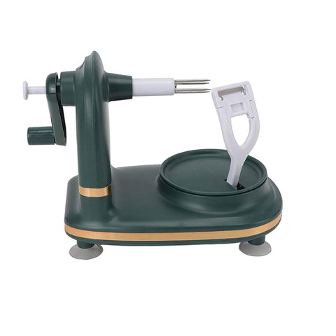 Hand Crank Apple and Potato Peeling Machine with Suction Base - Dark Green