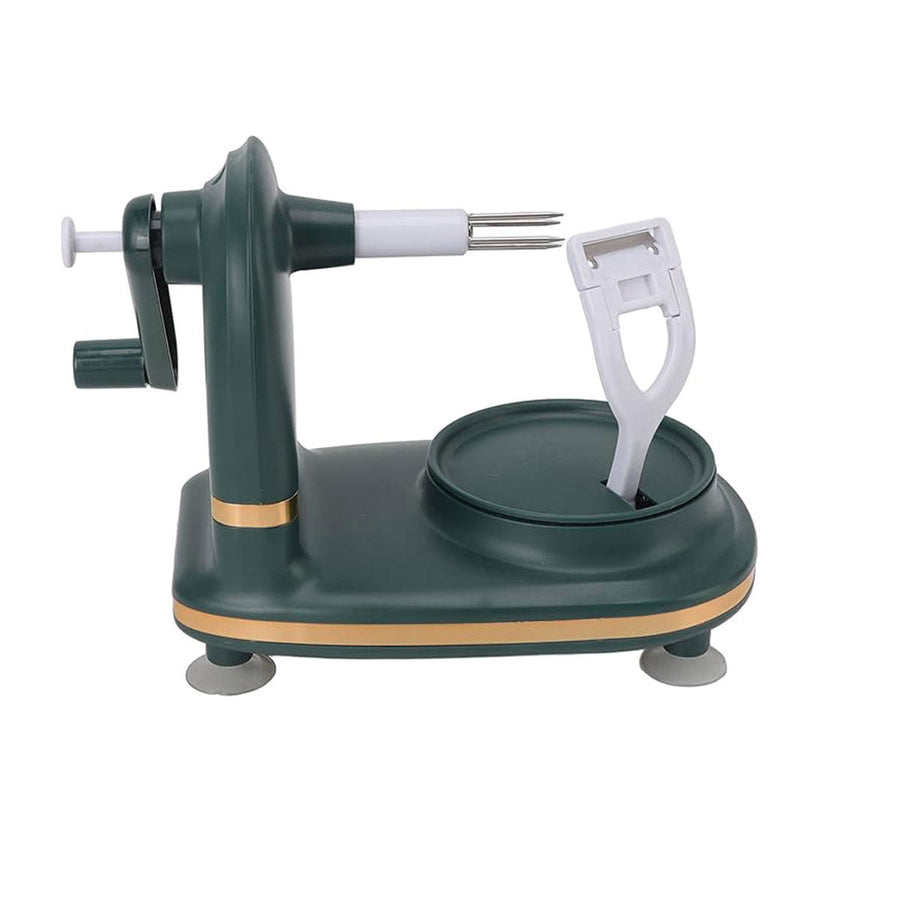 Hand Crank Apple and Potato Peeling Machine with Suction Base - Dark Green