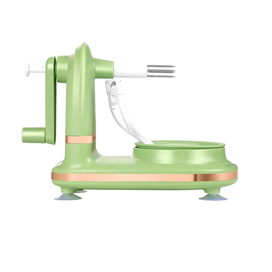 Hand Crank Apple and Potato Peeling Machine with Suction Base - Light Green