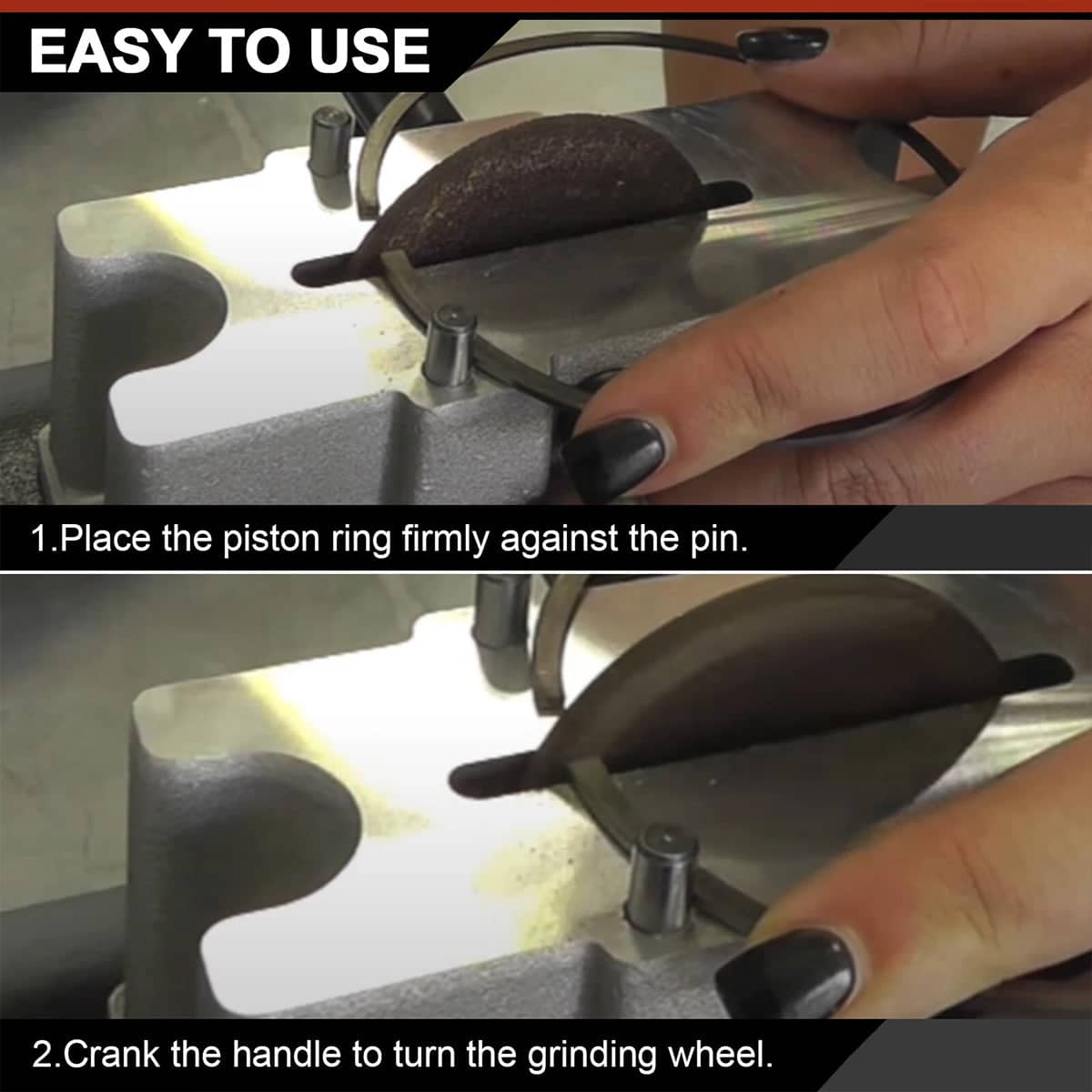 Hand Crank Piston Ring Filer for Engine Repair and Automotive Maintenance - view 5