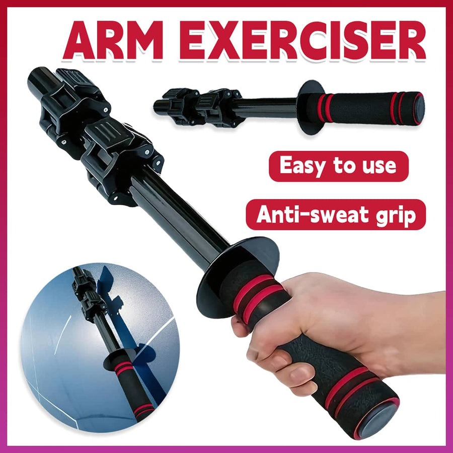 Hand Grip and Forearm Strength Trainer - 40 cm, Black and Red
