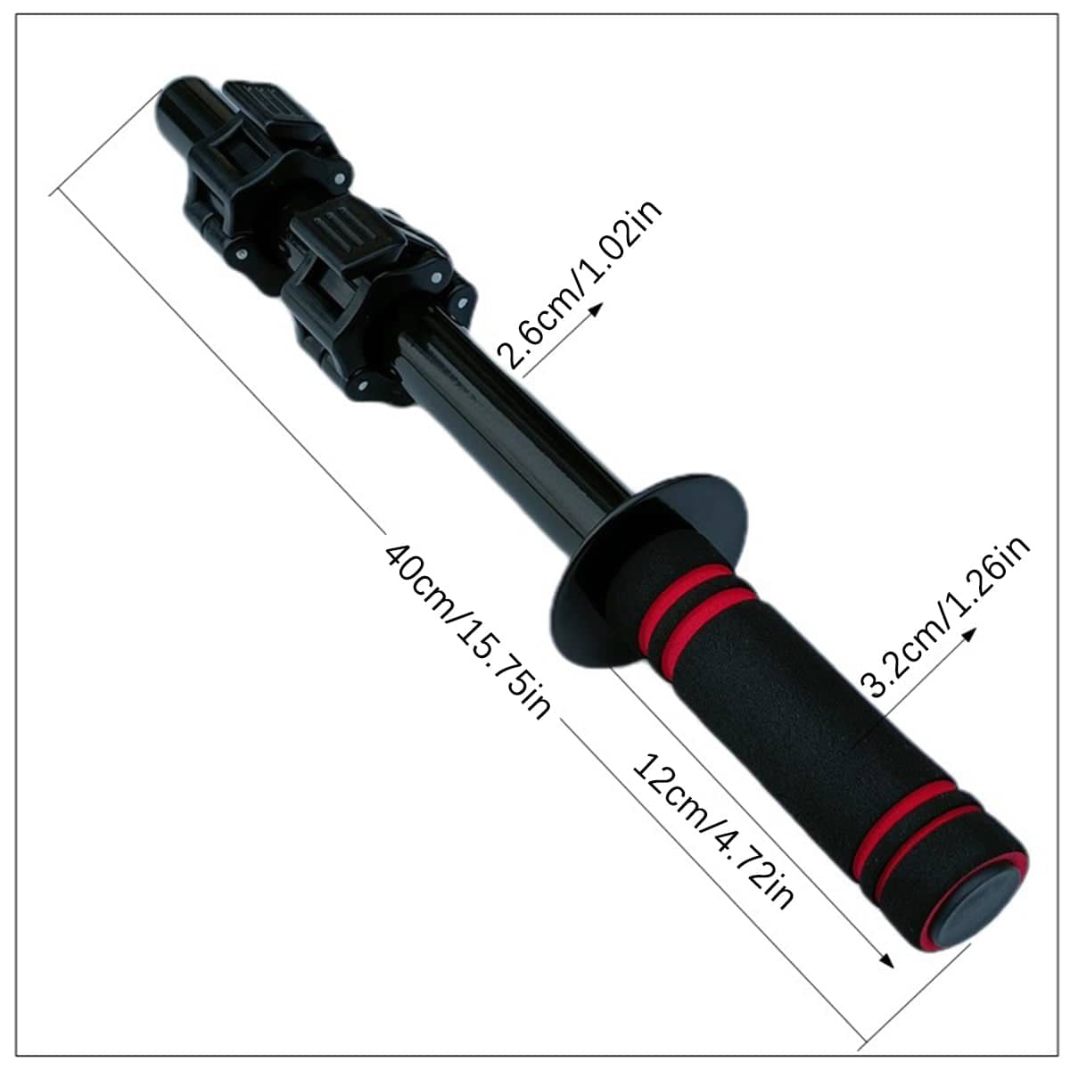 Hand Grip and Forearm Strength Trainer - 40 cm, Black and Red - view 3