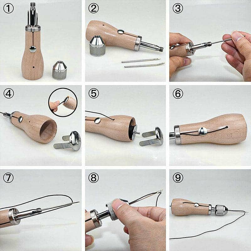 Hand Sewing Awl Kit for Leather, Canvas and Heavy Fabric Repairs - view 5