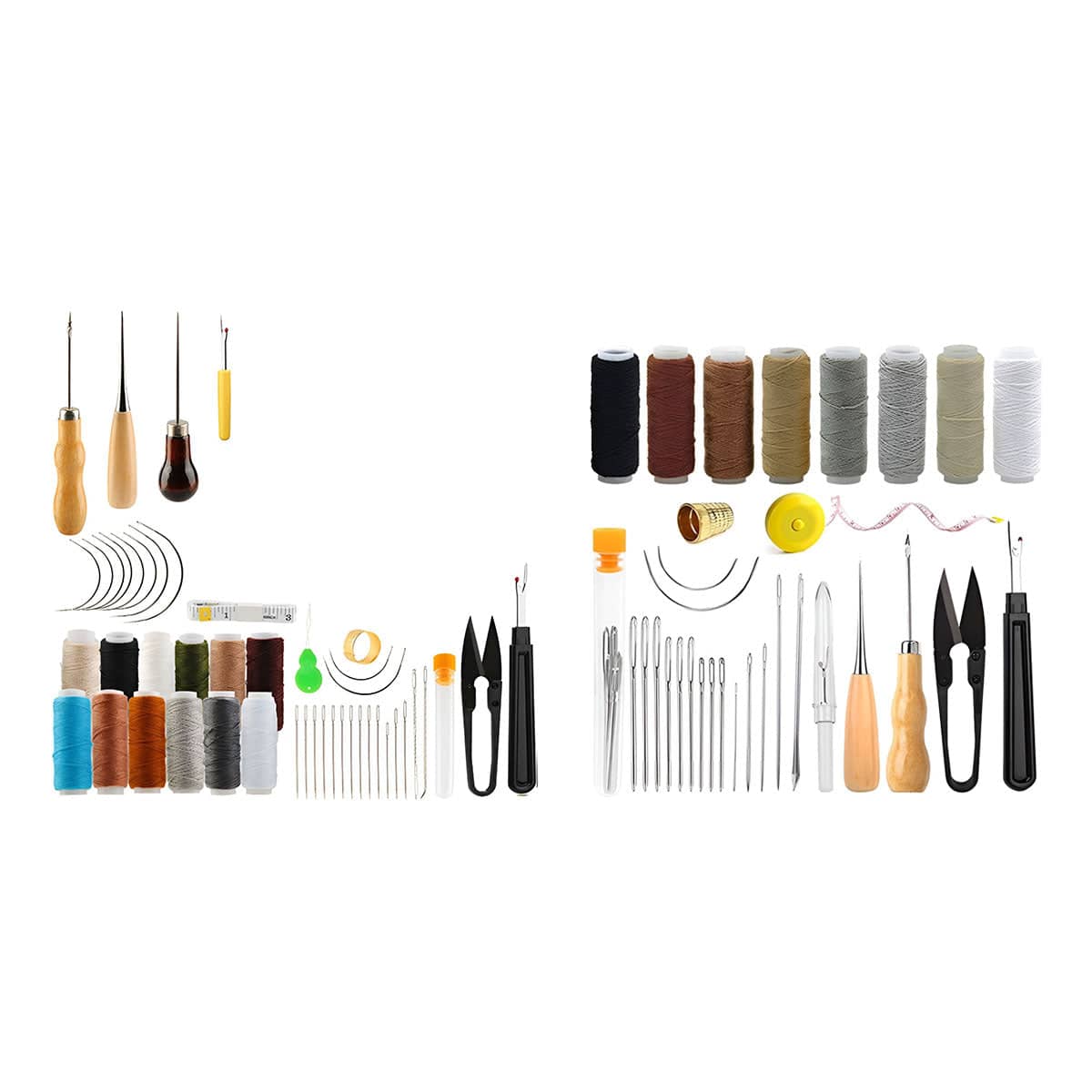 Hand Sewing Kit Canvas Leather Craft Big Eye Needles Cotton Thread - 31 Piece Set - view 3