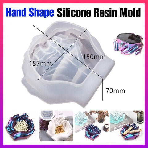 Hand Shape Silicone Resin Mould for Epoxy Trays - 157 x 150 x 70 mm