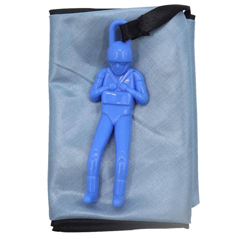 Hand Throw Mini Soldier Parachute Toy - Blue