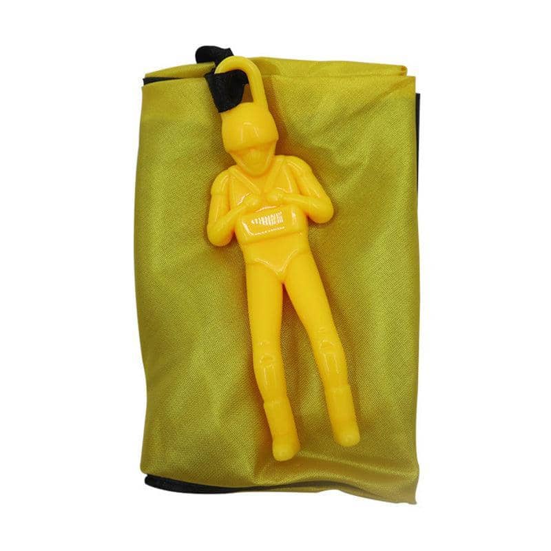 Hand Throw Mini Soldier Parachute Toy - Yellow