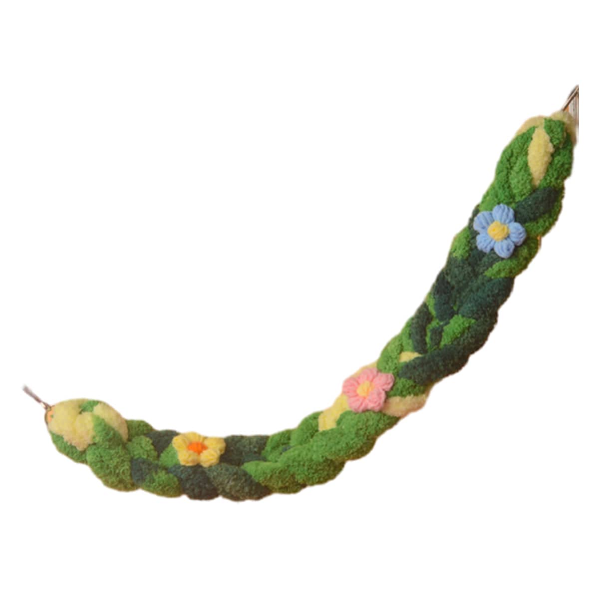 Hand-Woven Cotton Climbing Rope for Small Pets - Green