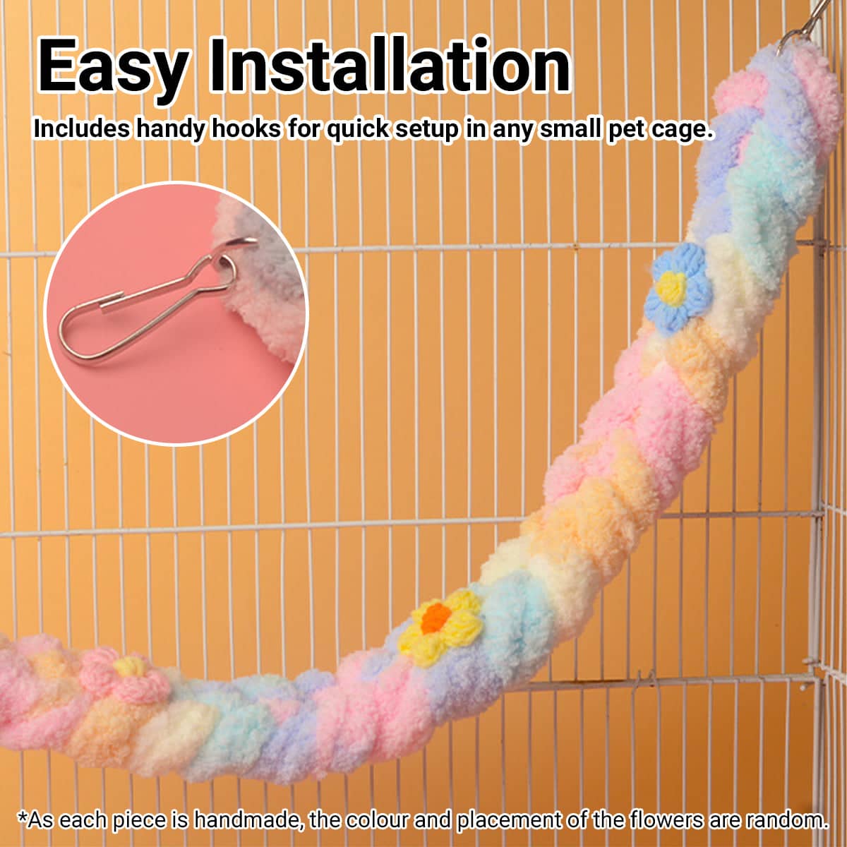 Hand-Woven Cotton Climbing Rope for Small Pets - Green - view 5