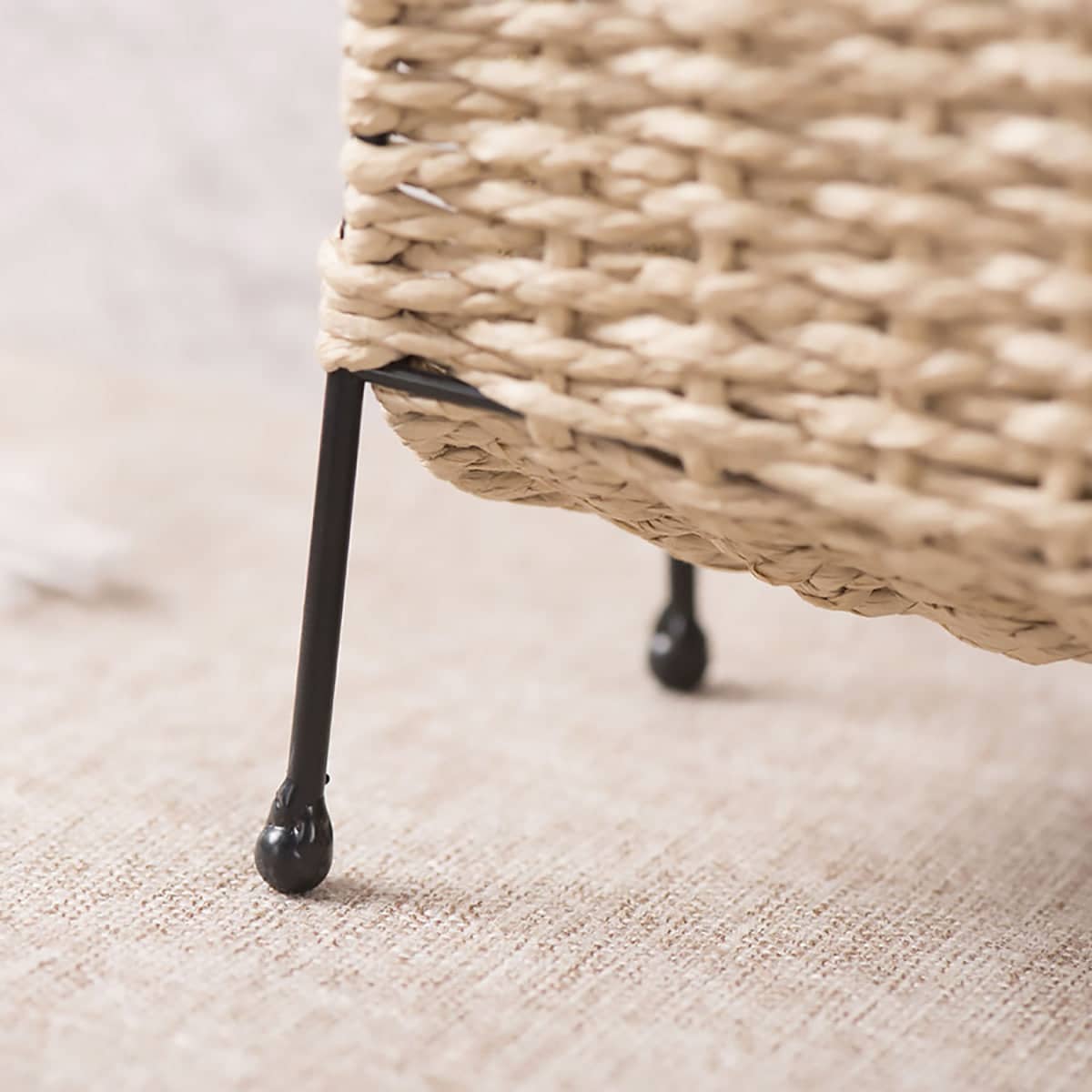 Hand Woven Magazine Rack - Paper Rope with Iron Frame, 35 x 10 x 36 cm - view 4