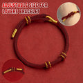 Hand-Woven Red Rope Bracelet, Adjustable 14-19cm
