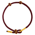 Hand-Woven Red Rope Bracelet, Adjustable 14-19cm - view 2