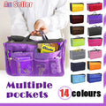 Handbag Organiser Insert with Multiple Pockets - Yellow - view 2