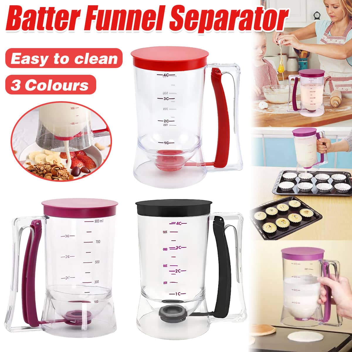 Handheld Batter Dispenser with Measuring Markings and Lid - Purple - view 2