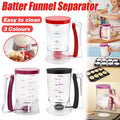 Handheld Batter Dispenser with Measuring Markings and Lid - Red - view 2